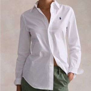 Ralph lauren slim fit white button down size 10